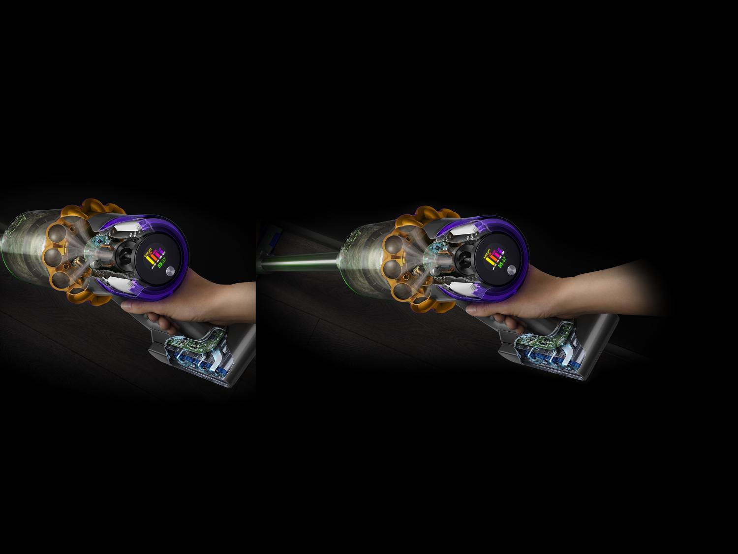 Sprängskiss av Dyson Hyperdymium-motorn